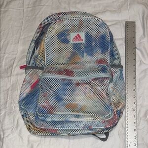Adidas Colorful Mesh Backpack with Pink Accents